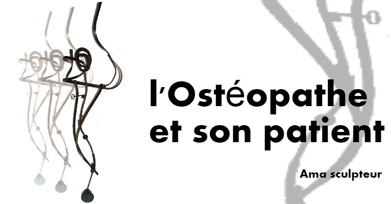 L'ostéopathe et son patient ( sculpture )